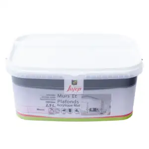 Peinture mur et plafond acrylique mat mauve (2,5L) Jafep