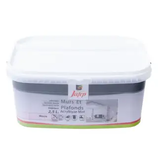 Peinture mur et plafond acrylique mat mauve (2,5L) Jafep