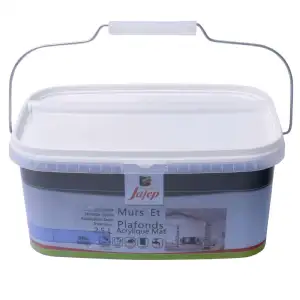 Peinture mur et plafond acrylique bleu indigo (2,5L) Jafep