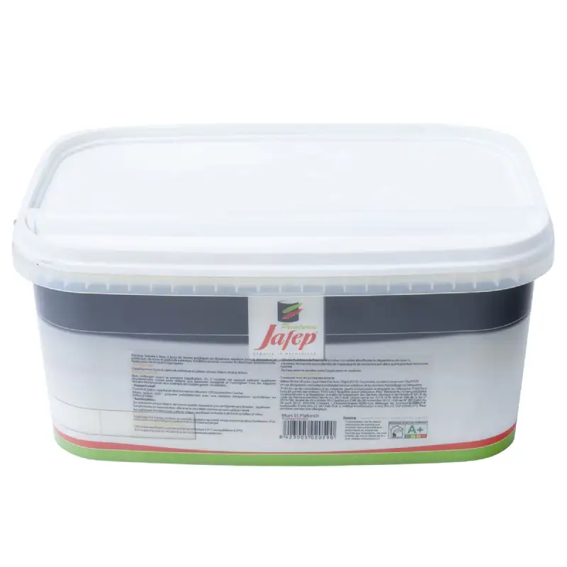 Peinture mur et plafond satinée ivoire (2,5L) Jafep