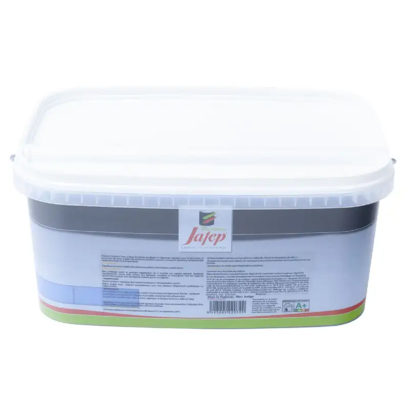 Peinture mur et plafond satinée bleu indigo (2,5L) Jafep