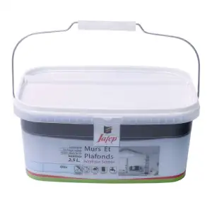 Peinture mur et plafond satinée bleu (2,5L) Jafep