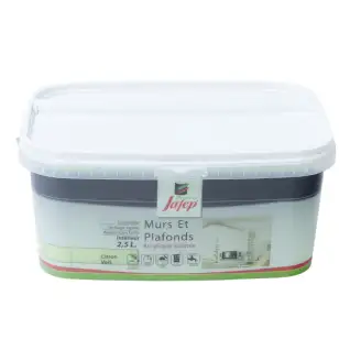 Peinture mur et plafond satinée citron vert (2,5L) Jafep