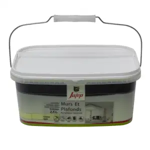 Peinture mur et plafond satinée citron vert (2,5L) Jafep