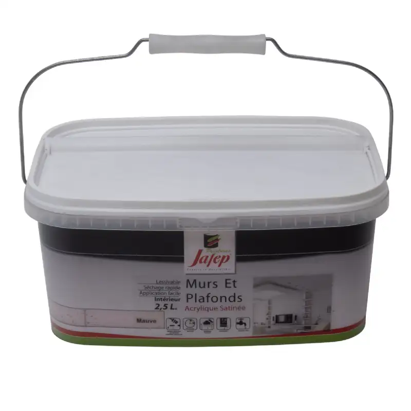 Peinture mur et plafond satinée mauve (2,5L) Jafep