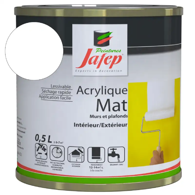 Peinture acrylique Blanc mat Jafep