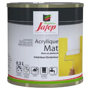 Peinture acrylique mat vanille Jafep (0,5L)