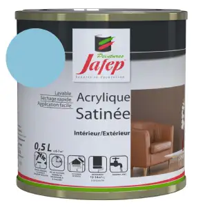 Peinture acrylique satinée bleu caraïbes Jafep