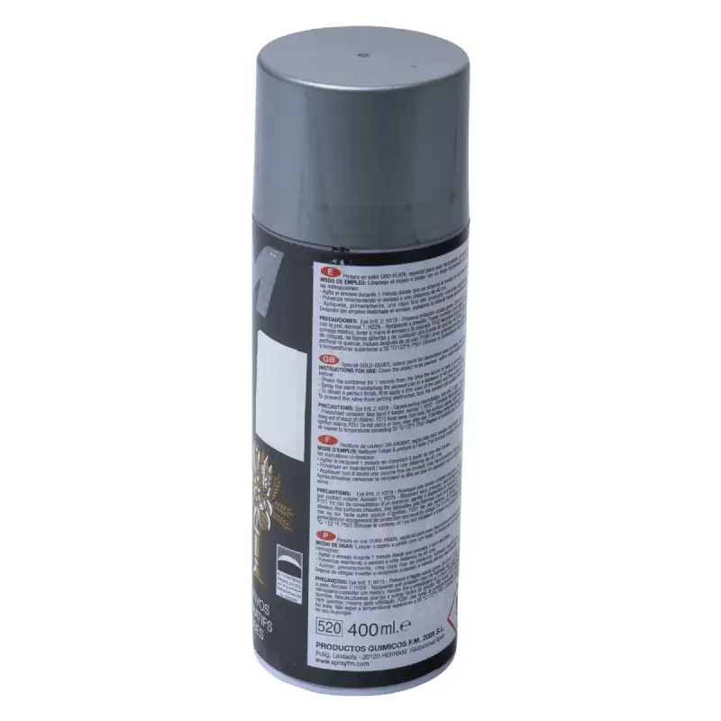 Bombe de peinture déco argenté 400ml