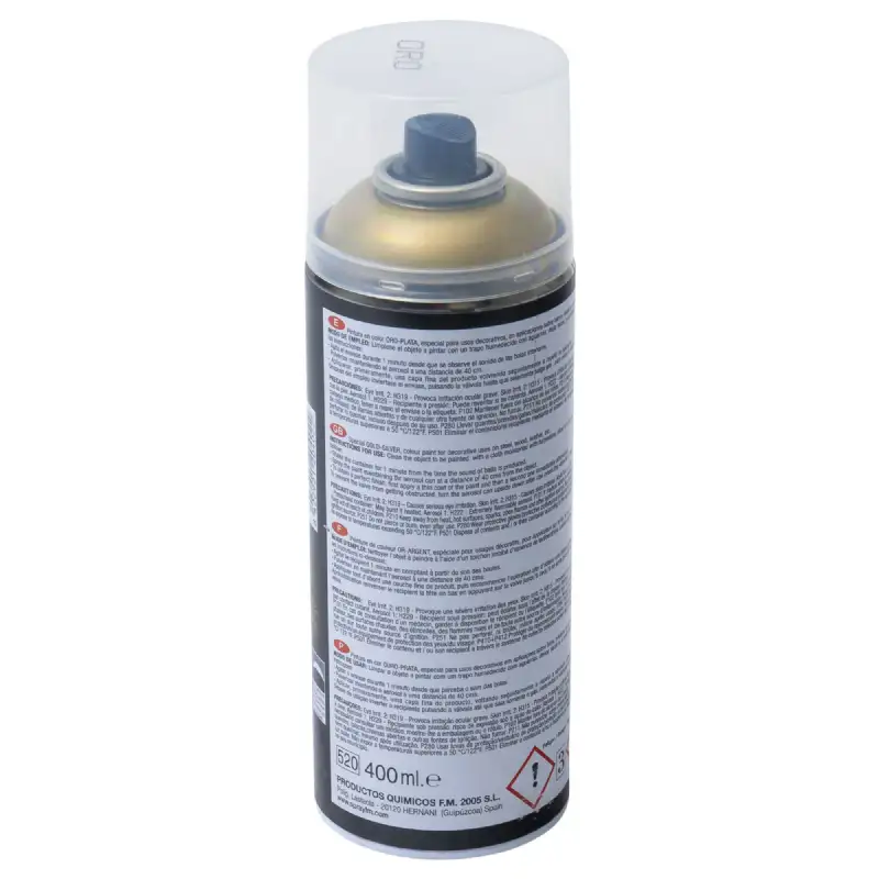 Bombe de peinture spray déco dorée 400ml