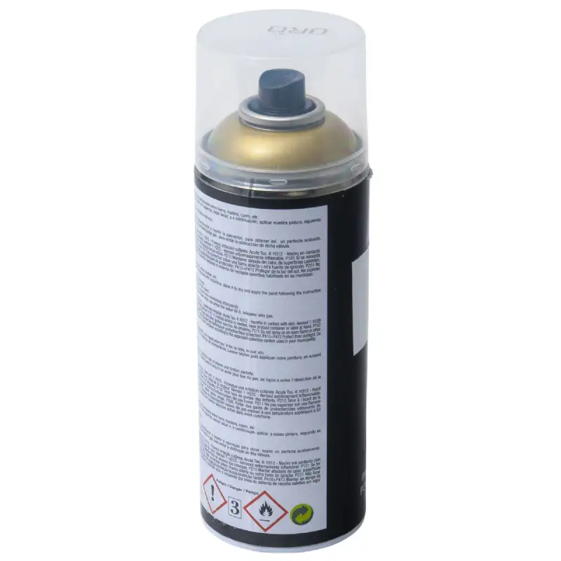 Bombe de peinture spray déco dorée 400ml