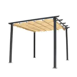 Pergola 3 x 3 m 4 pieds avec toile oregon