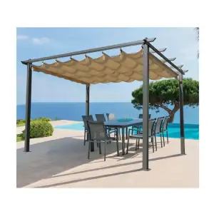 Pergola 3 x 3 m 4 pieds avec toile oregon