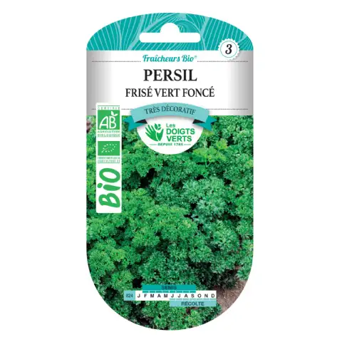 Graines de persil frisé vert foncé BIO Les Doigts Verts