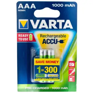 Pile rechargeable AAA R3 Varta 2 pièces