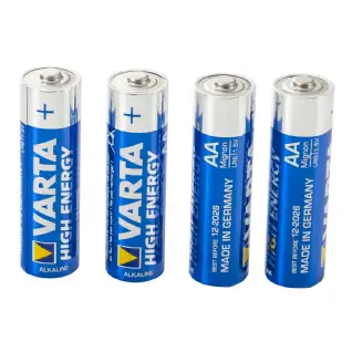 Lot de 4 piles Alcalines AA / LR6 Varta High Energy