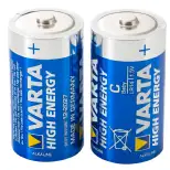  Lot de 2 piles Alcaline C, LR14 Varta High Energy