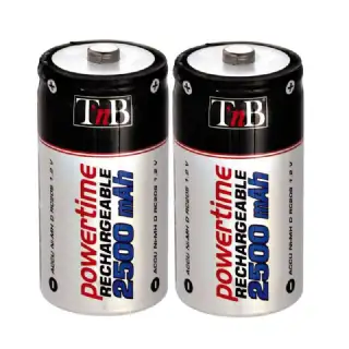 Accu. rechargeables 2 moyennes rondes r14