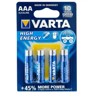 Piles alcalines varta AAA LR3