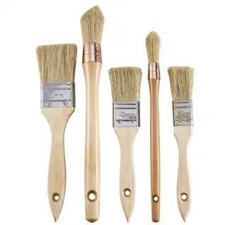 Lot de 5 pinceaux professionnels avec manche en bois Cogex