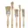 Lot de 5 pinceaux professionnels avec manche en bois Cogex