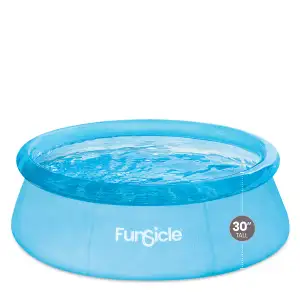 Piscine auto stable transparente bleue Funsicle Ø2,44m x76cm