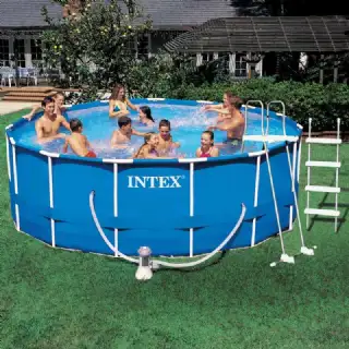 Piscine tubulaire métal Intex Ø 5,49 m H 1.22M