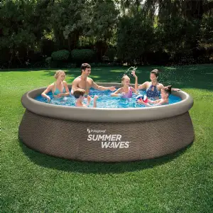 Piscine autostable aspect tressé ø 3,66m x76cm SUMMER WAVES