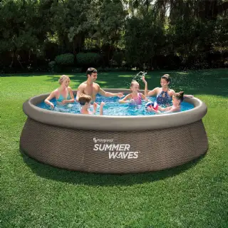 Piscine autostable aspect tressé ø 3,66m x76cm SUMMER WAVES