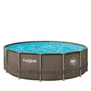 Piscine tubulaire ronde Funsicle marron Ø 4,57m x h1,22m