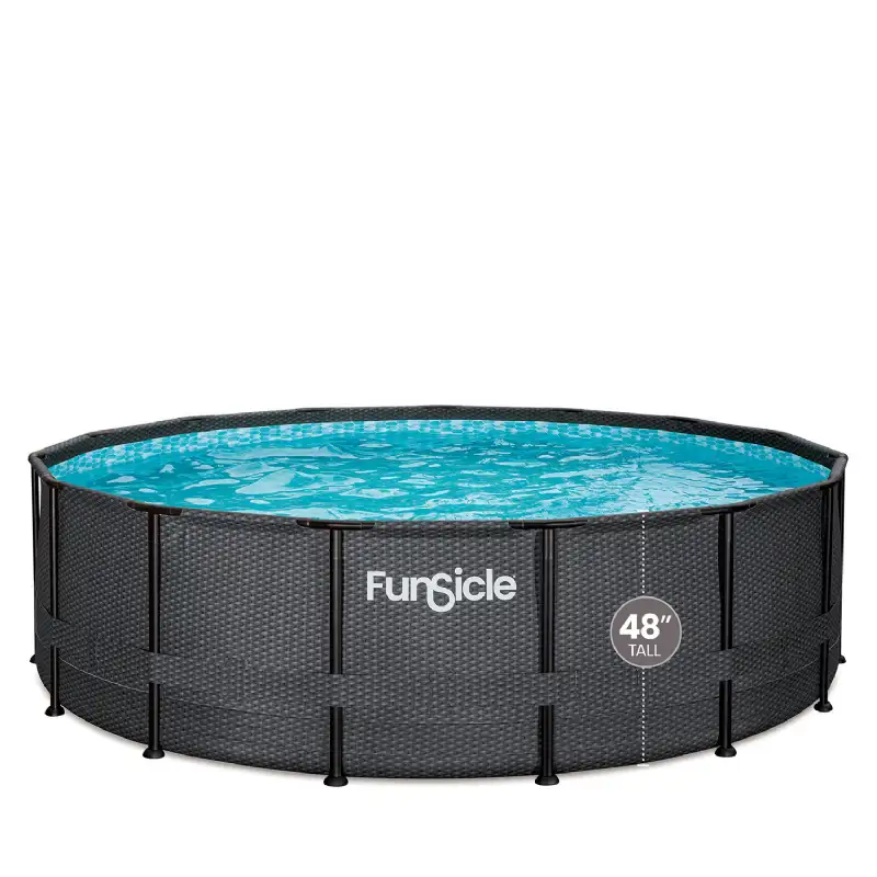 Piscine tubulaire ronde Funsicle noire Ø 4,57m x h1,22m