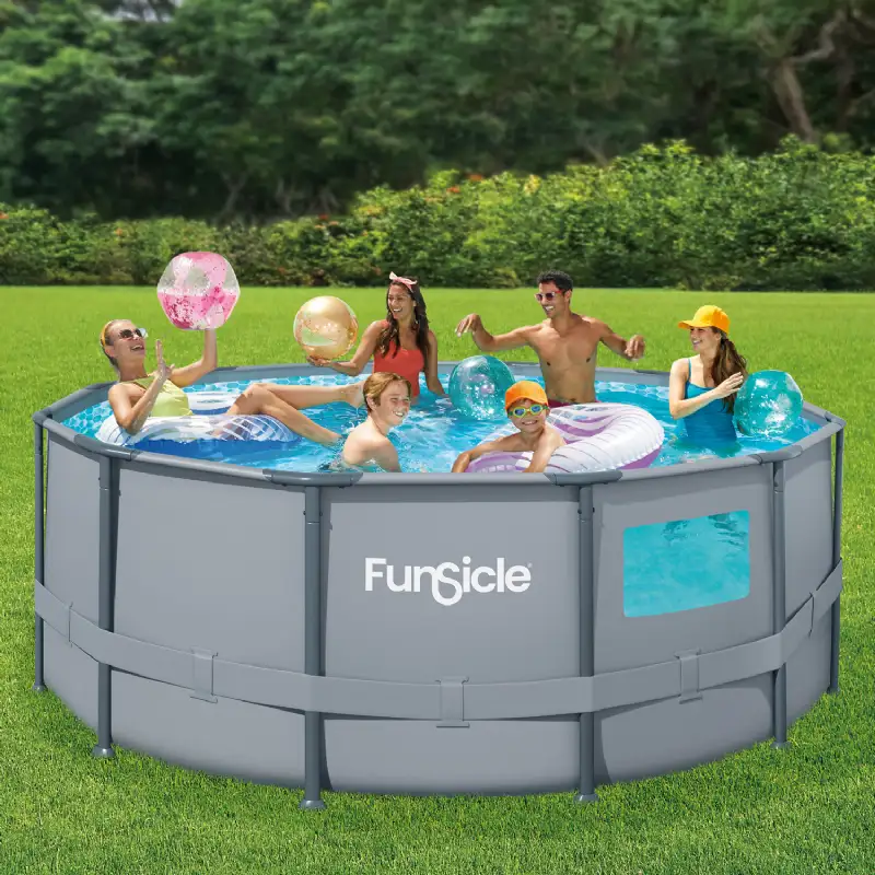 Piscine tubulaire ronde à hublot Funsicle Ø 3,66m x h1,22m