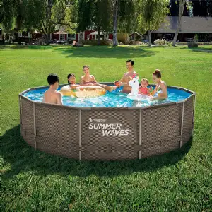 Piscine tubulaire rattan ø 3,66m x91cm SUMMER WAVES