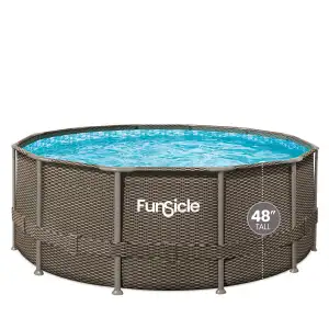 Piscine tubulaire ronde Funsicle marron Ø 3,66m x h1,22m