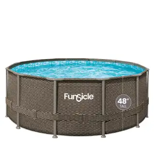 Piscine tubulaire ronde Funsicle marron Ø 3,66m x h1,22m