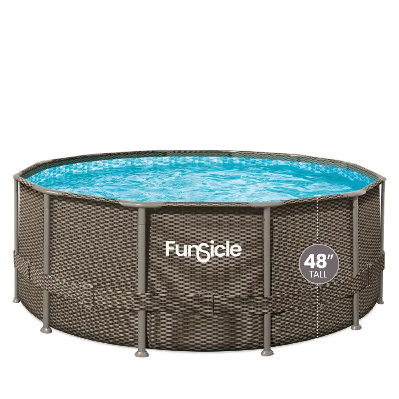 Piscine tubulaire ronde Funsicle marron Ø 3,66m x h1,22m