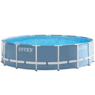 Piscine tubulaire Intex ø 4.57x1.22m bleu ciel