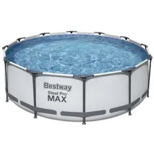 Piscine tubulaire ronde (Ø3,66x1m) grise Bestway