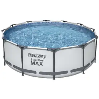 Piscine tubulaire ronde (Ø3,66x1m) grise Bestway