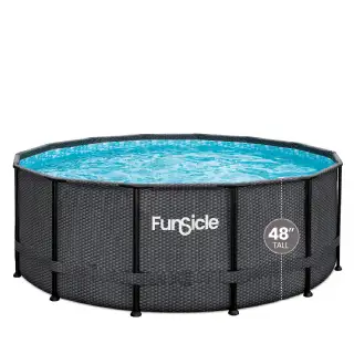 Piscine tubulaire ronde Funsicle noire Ø 3,66m x h1,22m