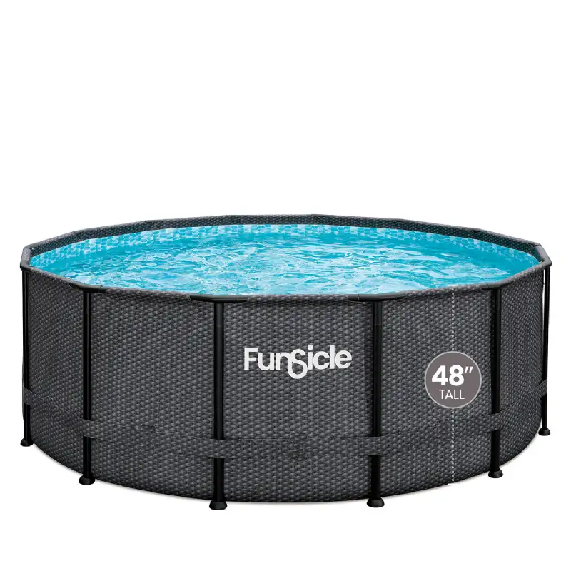 Piscine tubulaire ronde Funsicle noire Ø 3,66m x h1,22m