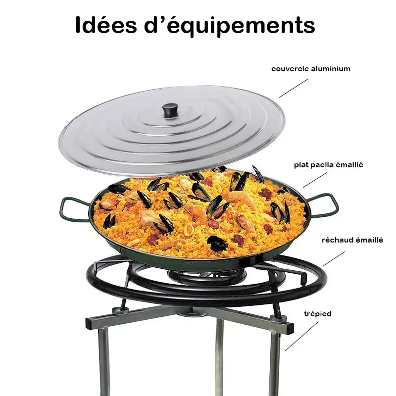 Plat à paella émaillé haut Ø 40 cm  pour 6 personnes