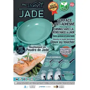 Poêle anti-adhesive poudre de jade