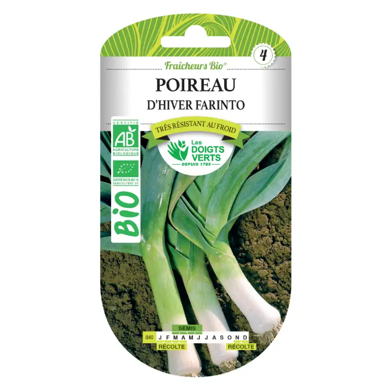 Graines de poireau d'hiver Farinto BIO Les Doigts Verts