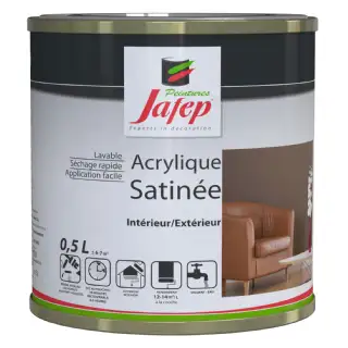 Peinture acrylique satinée gris galaxy (0,5L) Jafep