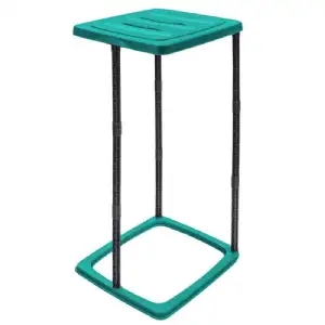 Poubelle couvercle pliable 60l turquoise