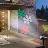 Projecteur de façade animation flocons colorés