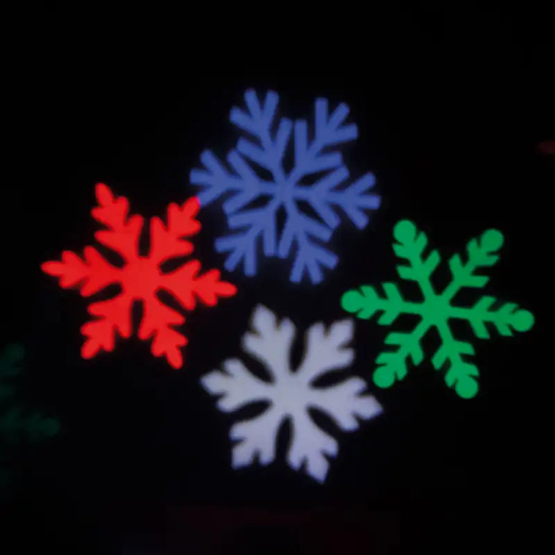 Projecteur de façade animation flocons colorés