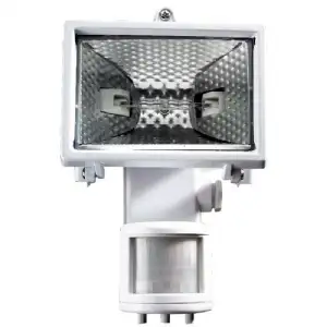 Projecteur halogene radar mural blanc120w