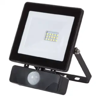 Projecteur plat noir 10w led avec radar